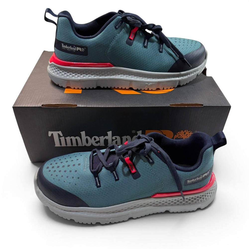 Timberland PRO Intercept Women 8.5 Steel Toe Work Shoes Grey Blue New